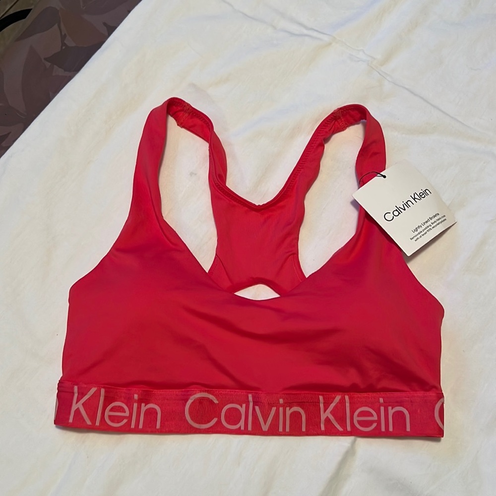 Calvin Klein pink spots bra
